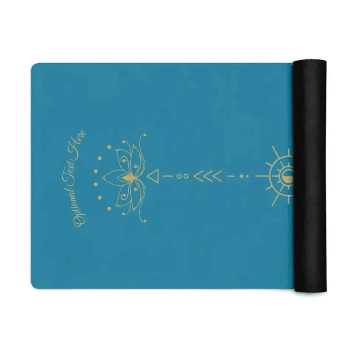 Custom Yoga Mat - Golden Lotus Flower - ARTFULANE