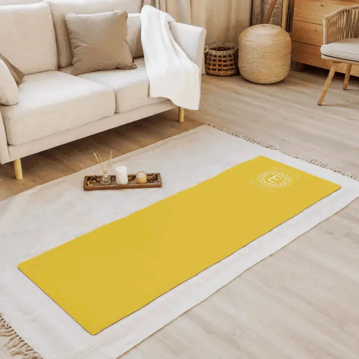 Custom Yoga Mat - Mandala Monogram Line Art - ARTFULANE