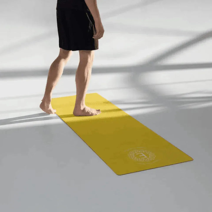 Custom Yoga Mat - Mandala Monogram Line Art - ARTFULANE