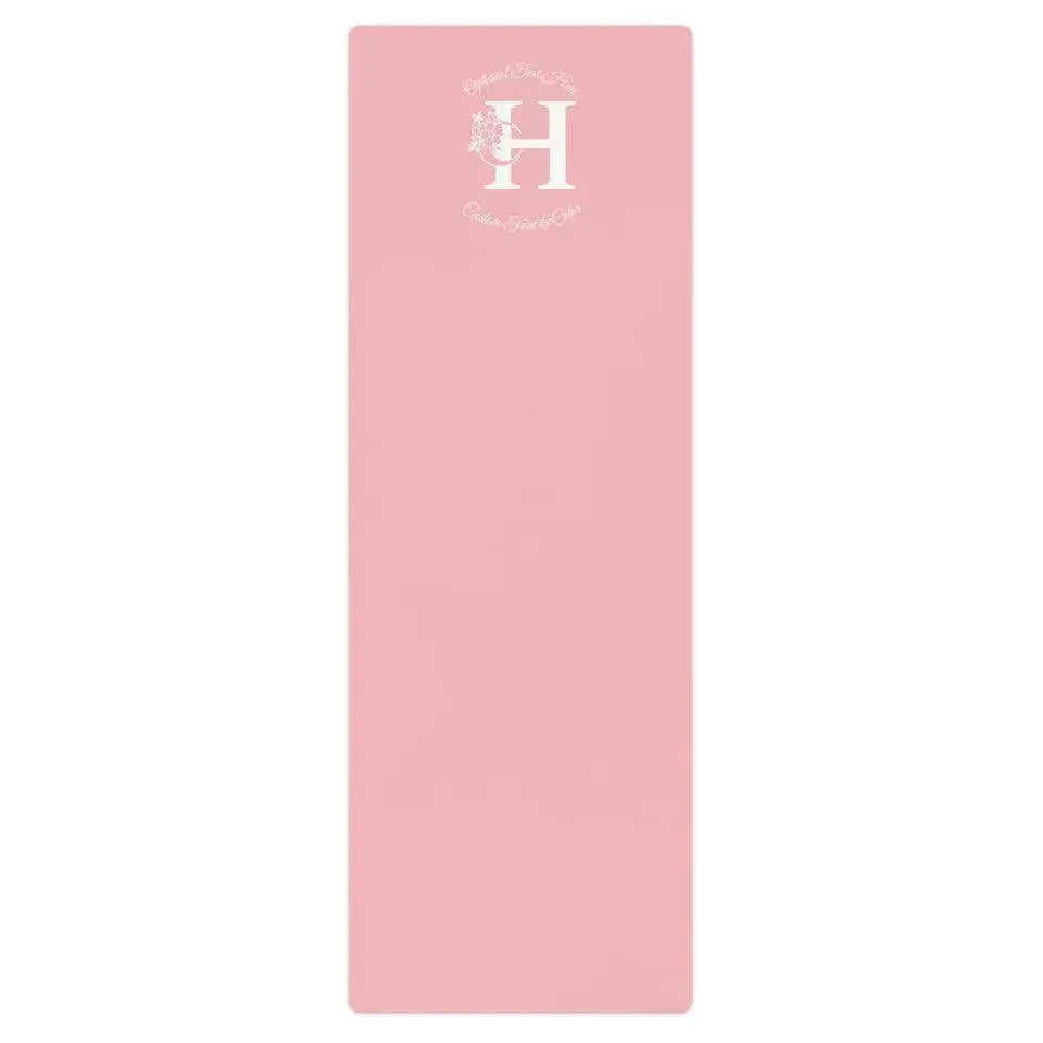 Custom Yoga Mat - Moon Flower Initial - ARTFULANE