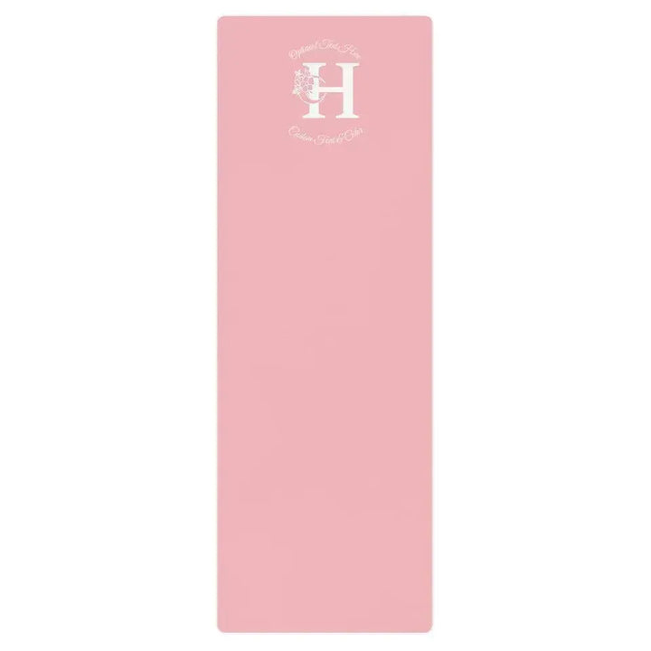 Custom Yoga Mat - Moon Flower Initial - ARTFULANE