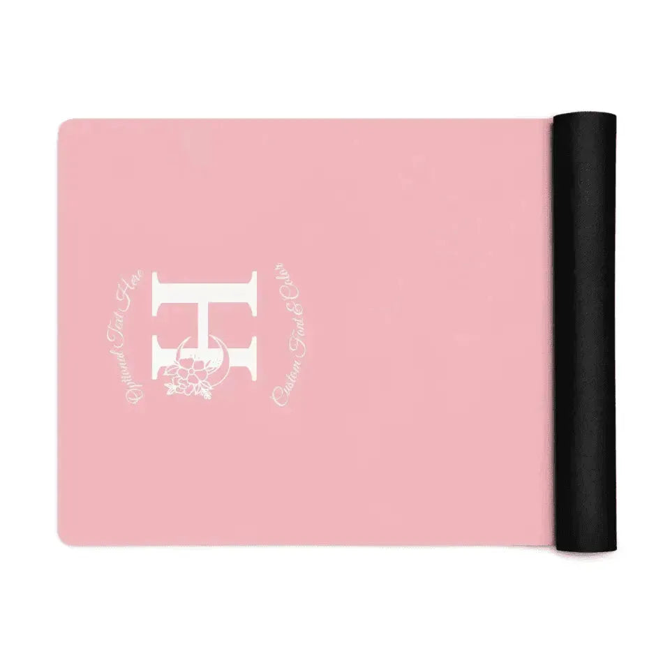 Custom Yoga Mat - Moon Flower Initial - ARTFULANE