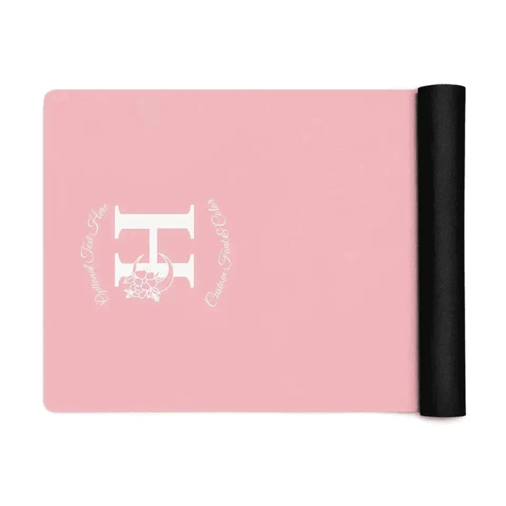 Custom Yoga Mat - Moon Flower Initial - ARTFULANE