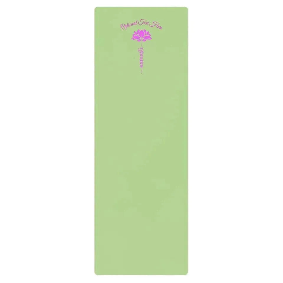 Custom Yoga Mat - Pink Lotus Flower Namaste - ARTFULANE