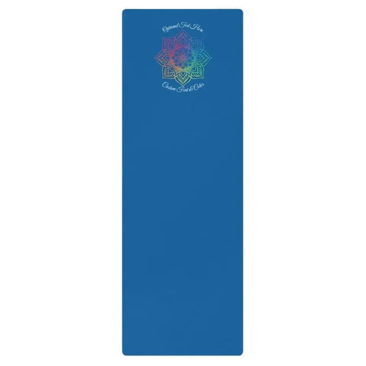 Custom Yoga Mat - Rainbow & Gold Mandala Line Art - ARTFULANE