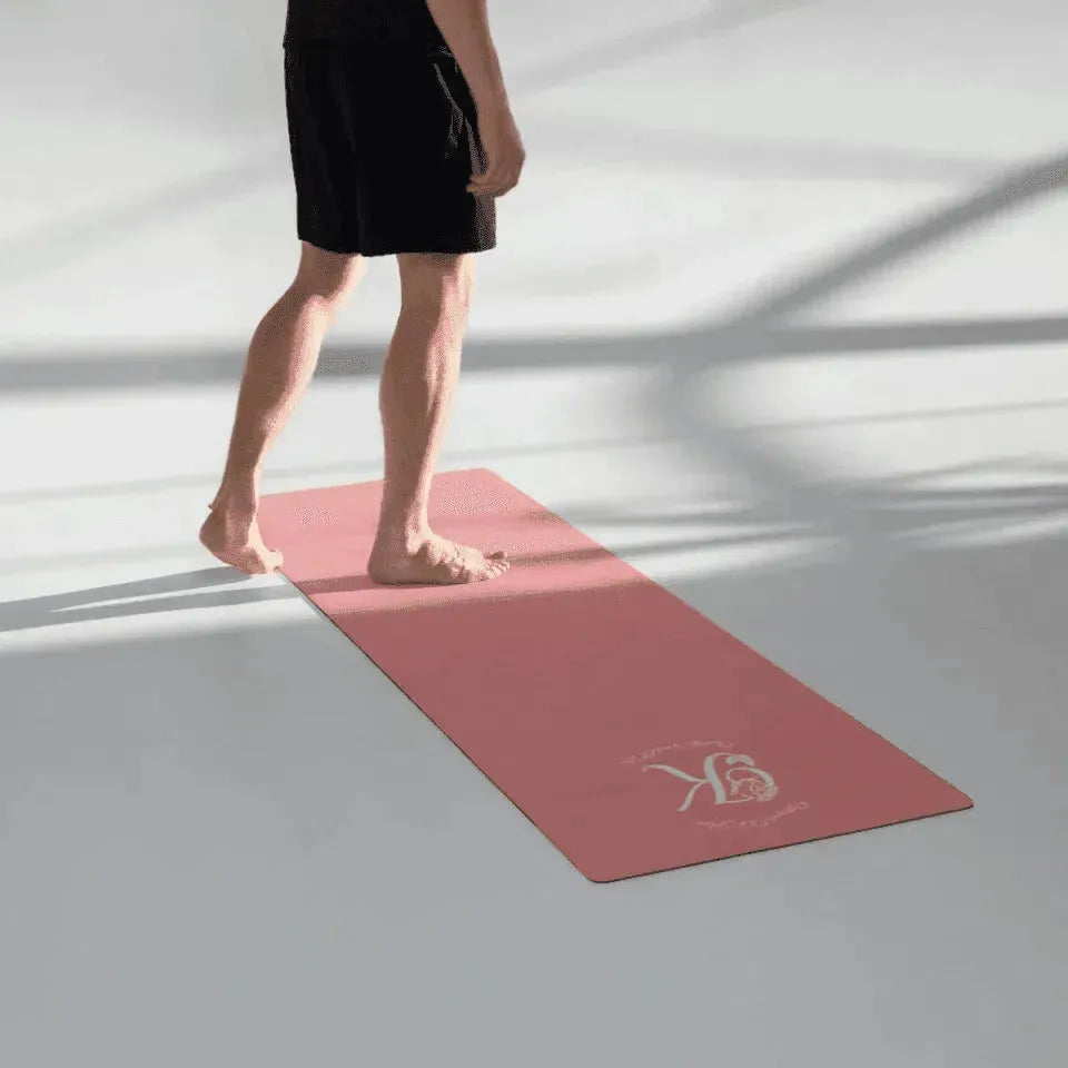Custom Yoga Mat - Rose Bloom Initial - ARTFULANE