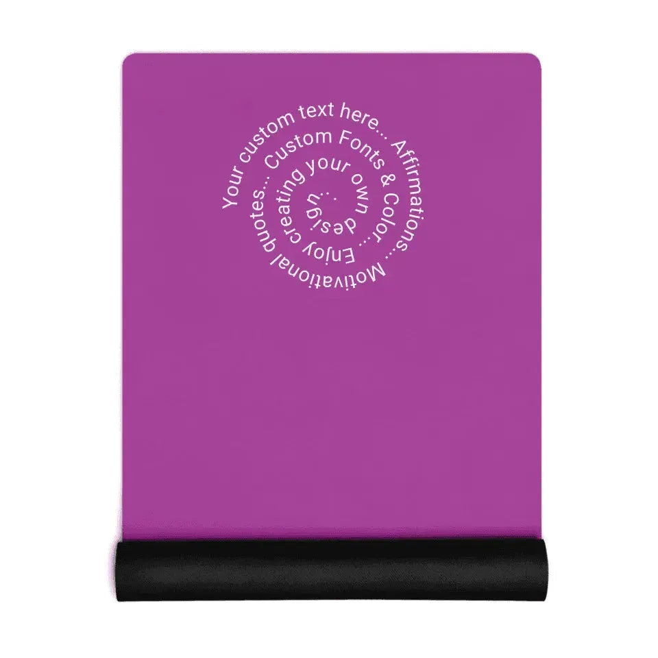 Custom Yoga Mat - Spiral Text - ARTFULANE