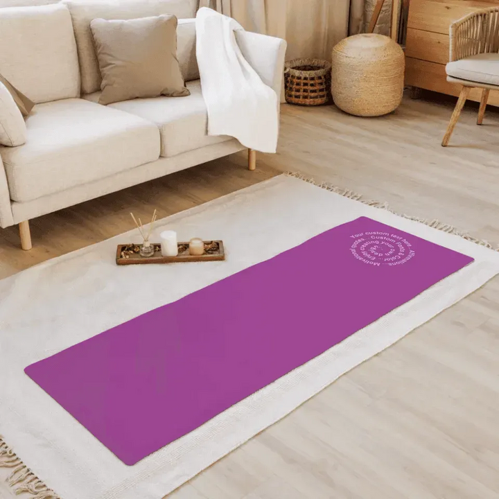 Custom Yoga Mat - Spiral Text - ARTFULANE
