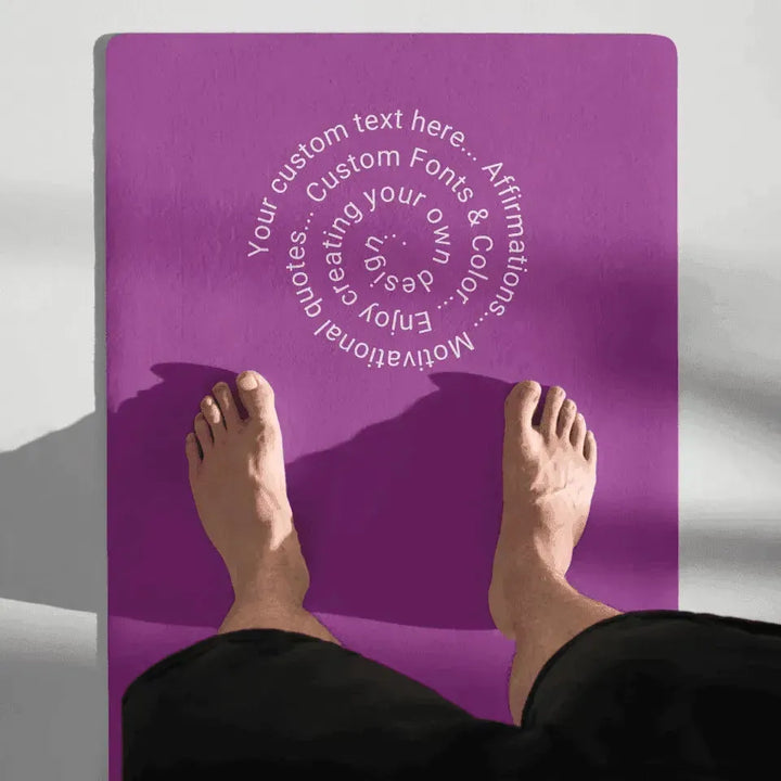 Custom Yoga Mat - Spiral Text - ARTFULANE