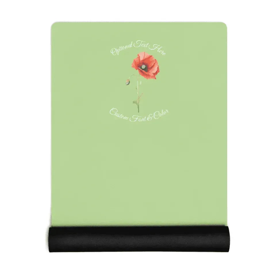 Custom Yoga Mat - Watercolor Birth Month Flower - ARTFULANE