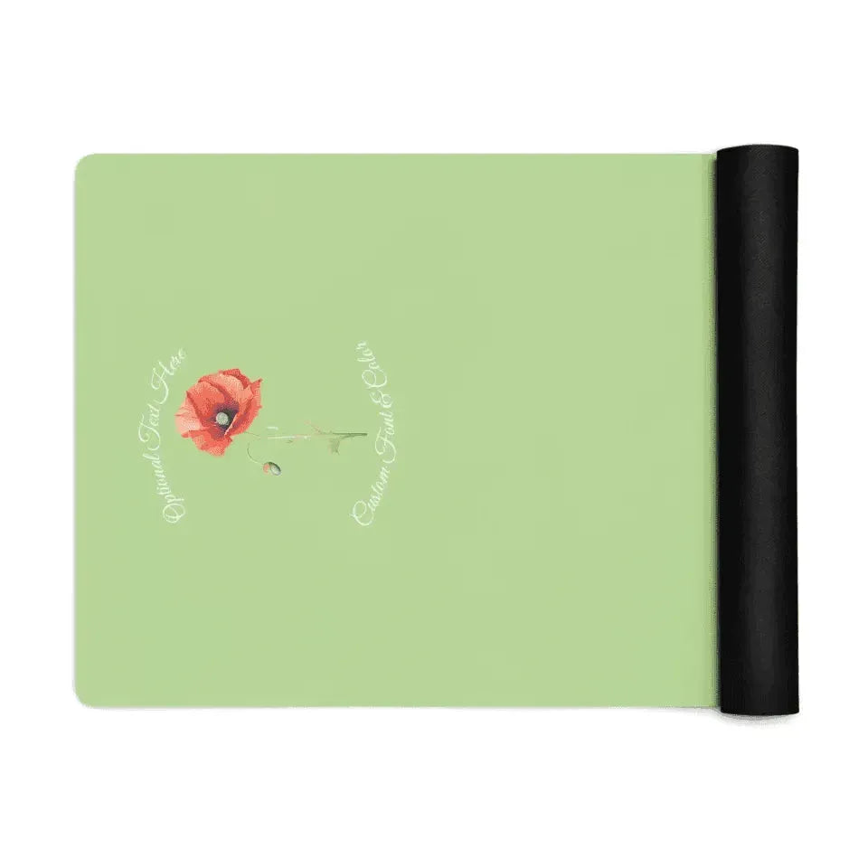 Custom Yoga Mat - Watercolor Birth Month Flower - ARTFULANE