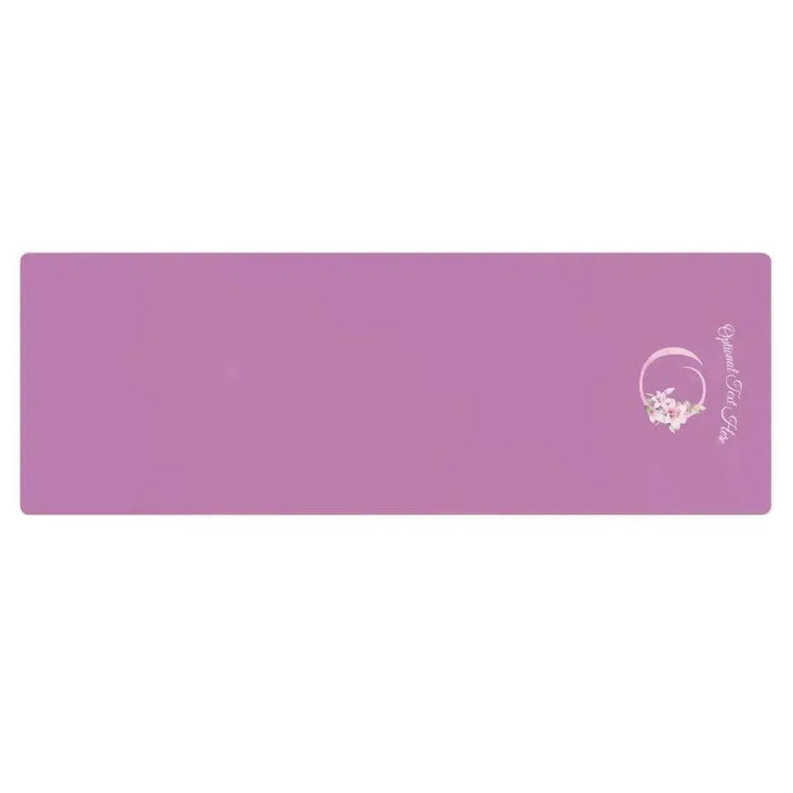 Custom Yoga Mat - Watercolor Pink Lily Alphabet - ARTFULANE