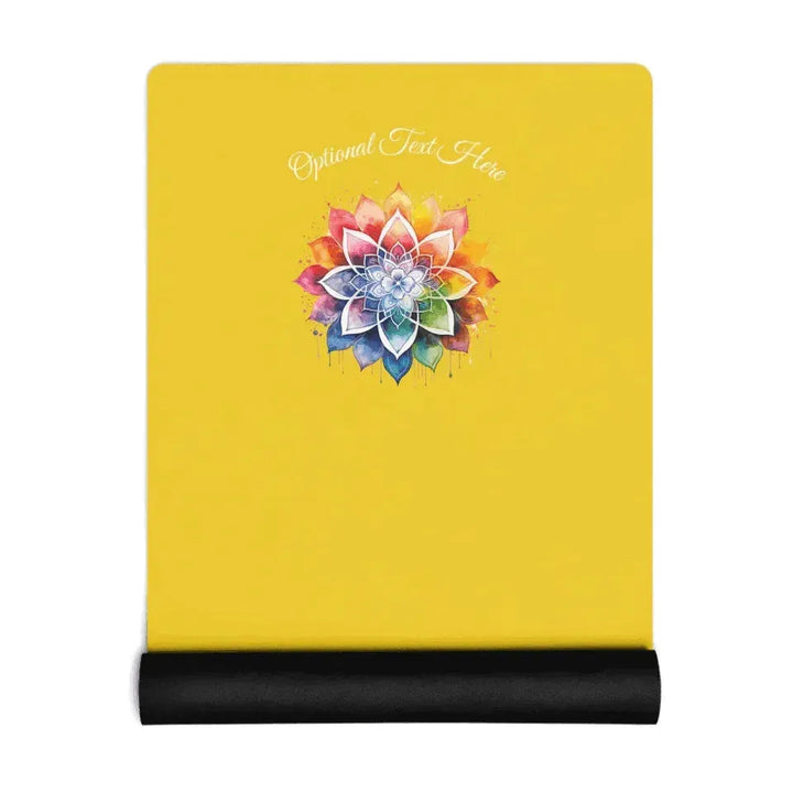 Custom Yoga Mat - Yoga Zen Watercolor Lotus Flower - ARTFULANE