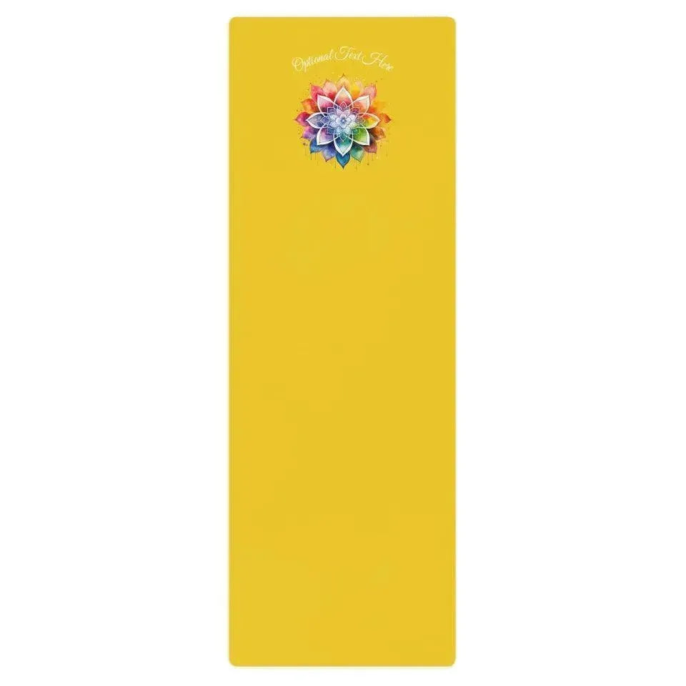 Custom Yoga Mat - Yoga Zen Watercolor Lotus Flower - ARTFULANE