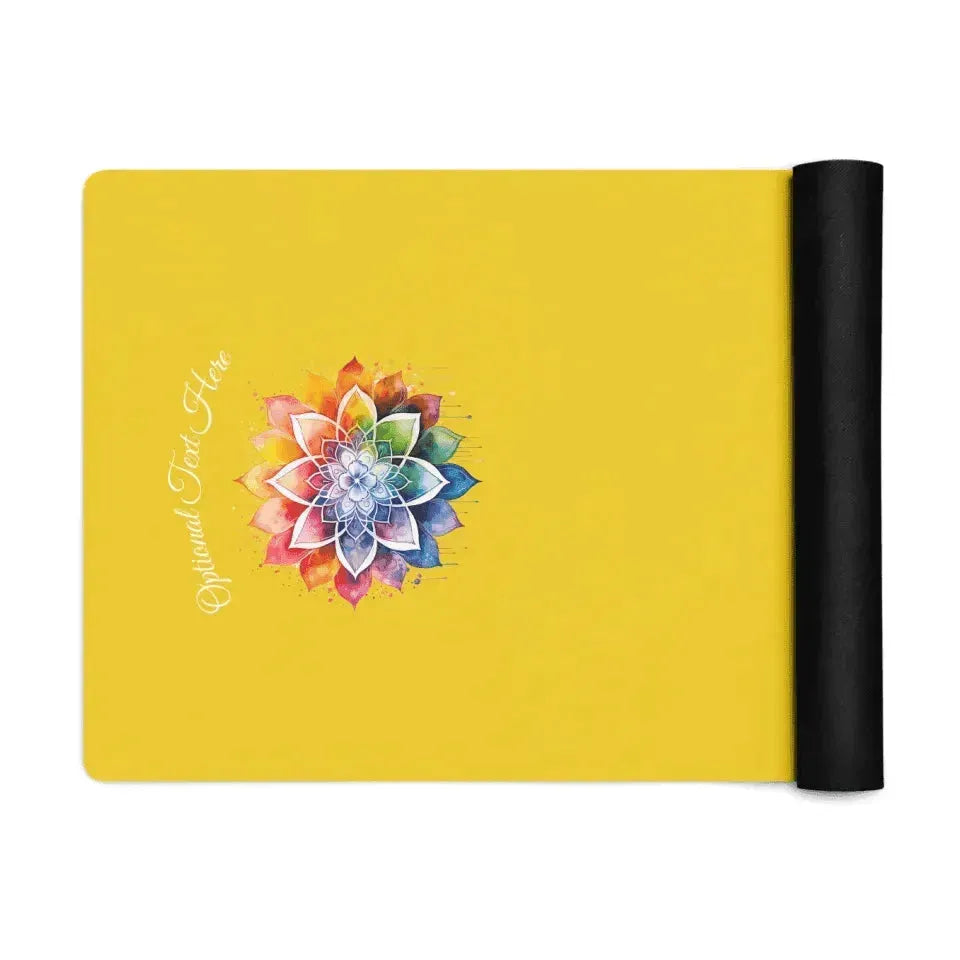 Custom Yoga Mat - Yoga Zen Watercolor Lotus Flower - ARTFULANE