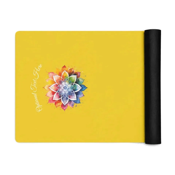 Custom Yoga Mat - Yoga Zen Watercolor Lotus Flower - ARTFULANE