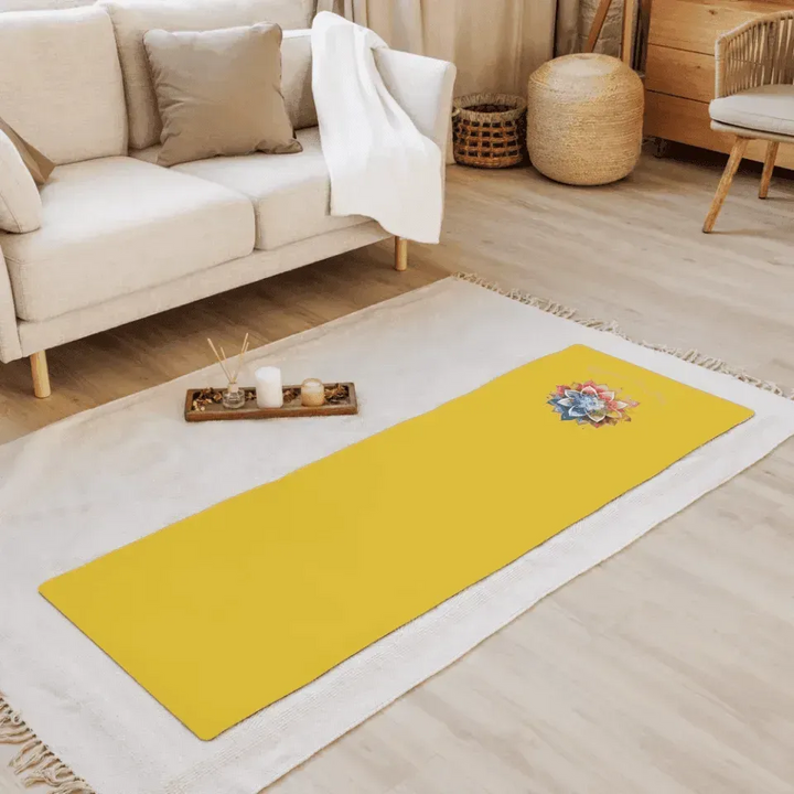Custom Yoga Mat - Yoga Zen Watercolor Lotus Flower - ARTFULANE