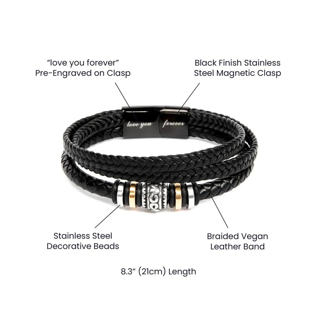 Mens-Love-You-Forever-Bracelet-specs-artfulane
