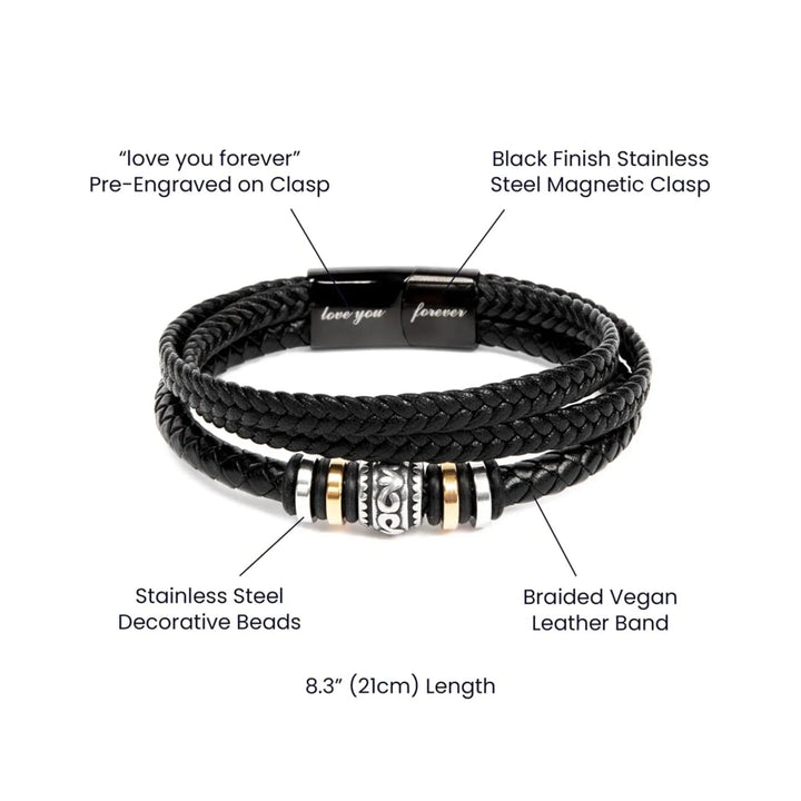Mens-Love-You-Forever-Bracelet-specs-artfulane