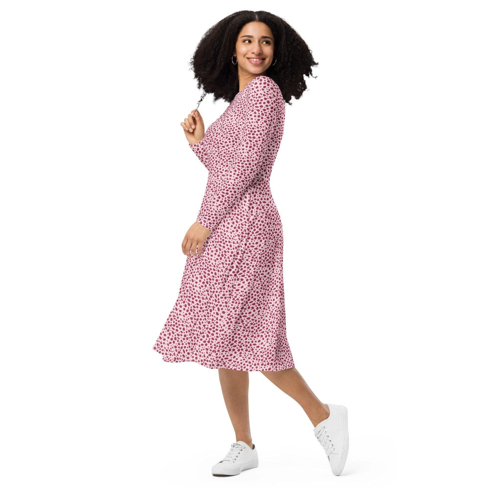 Pink Cheetah Midi Dress - ARTFULANE