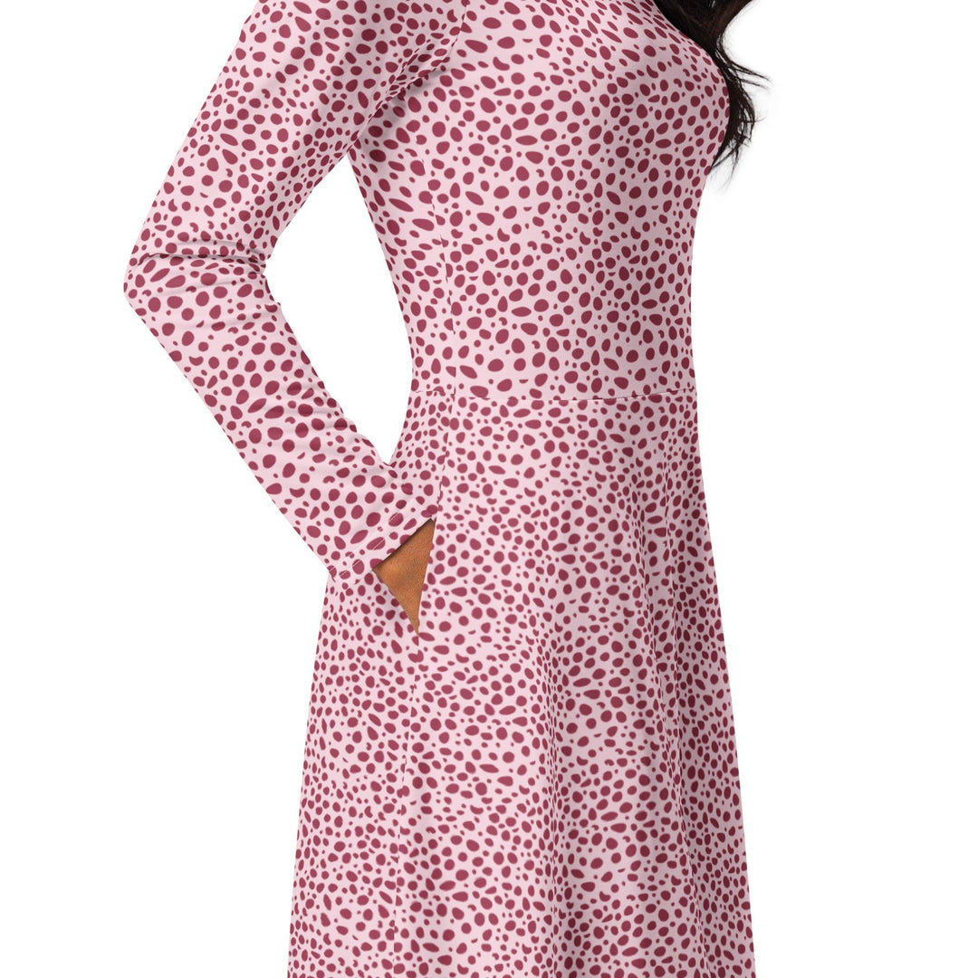 Pink Cheetah Midi Dress - ARTFULANE