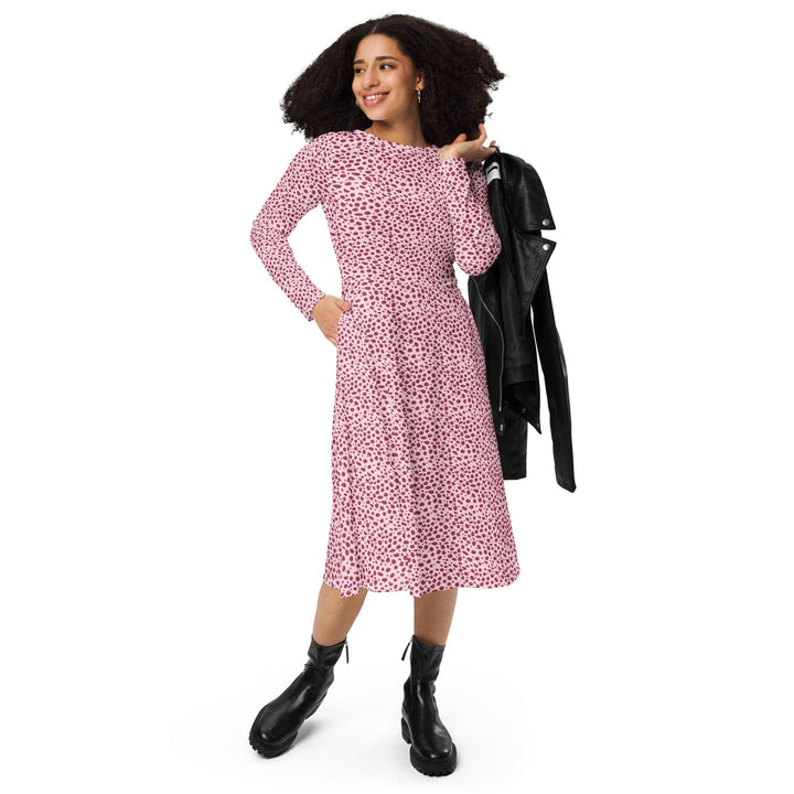 Pink Cheetah Midi Dress - ARTFULANE