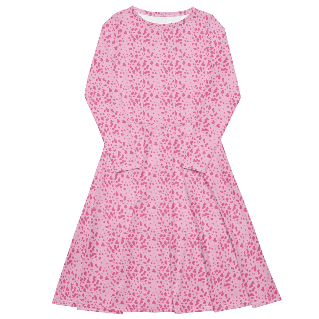 Pink Dalmatian Midi Dress - ARTFULANE