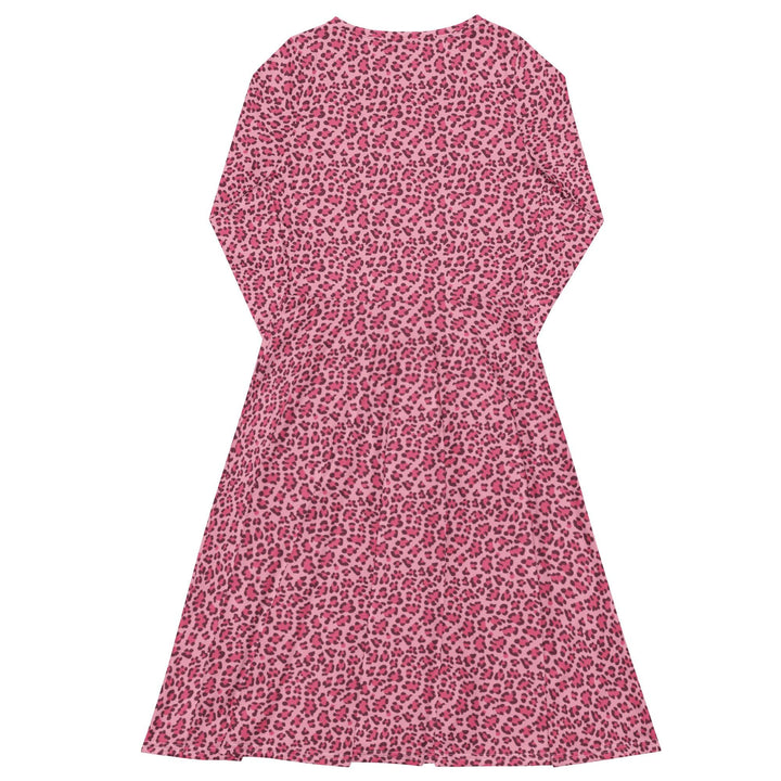Pink Leopard Midi Dress - ARTFULANE