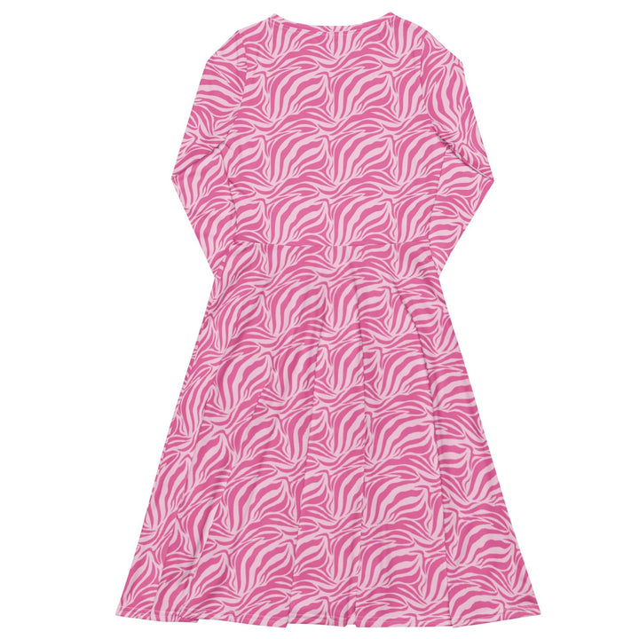 Pink Zebra Midi Dress - ARTFULANE