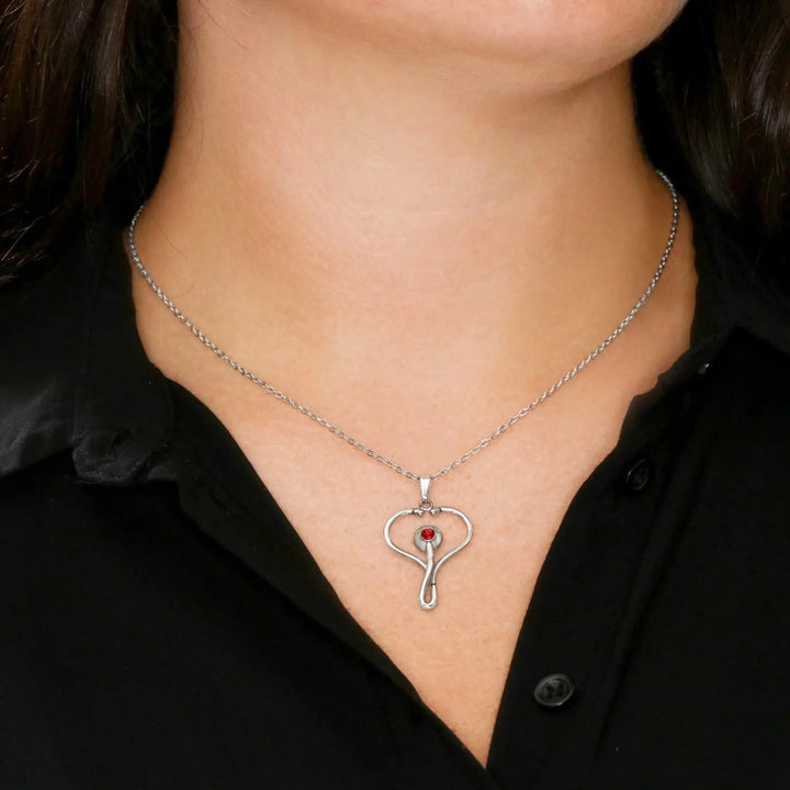 heartscope-Stethoscope-Necklace-on-model-artfulane