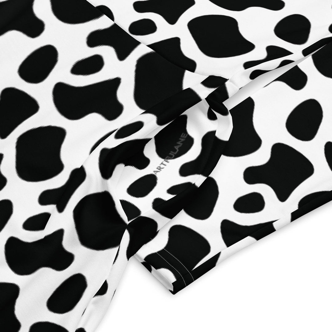 White Cow Print Midi Dress - ARTFULANE