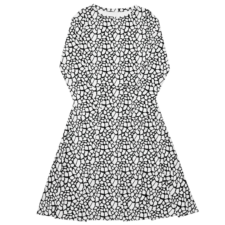 White Giraffe Midi Dress - ARTFULANE