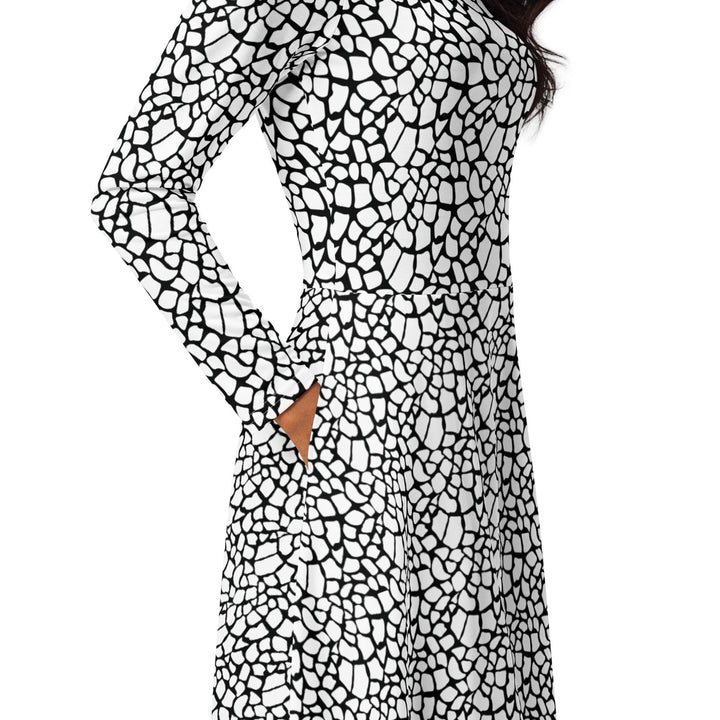 White Giraffe Midi Dress - ARTFULANE
