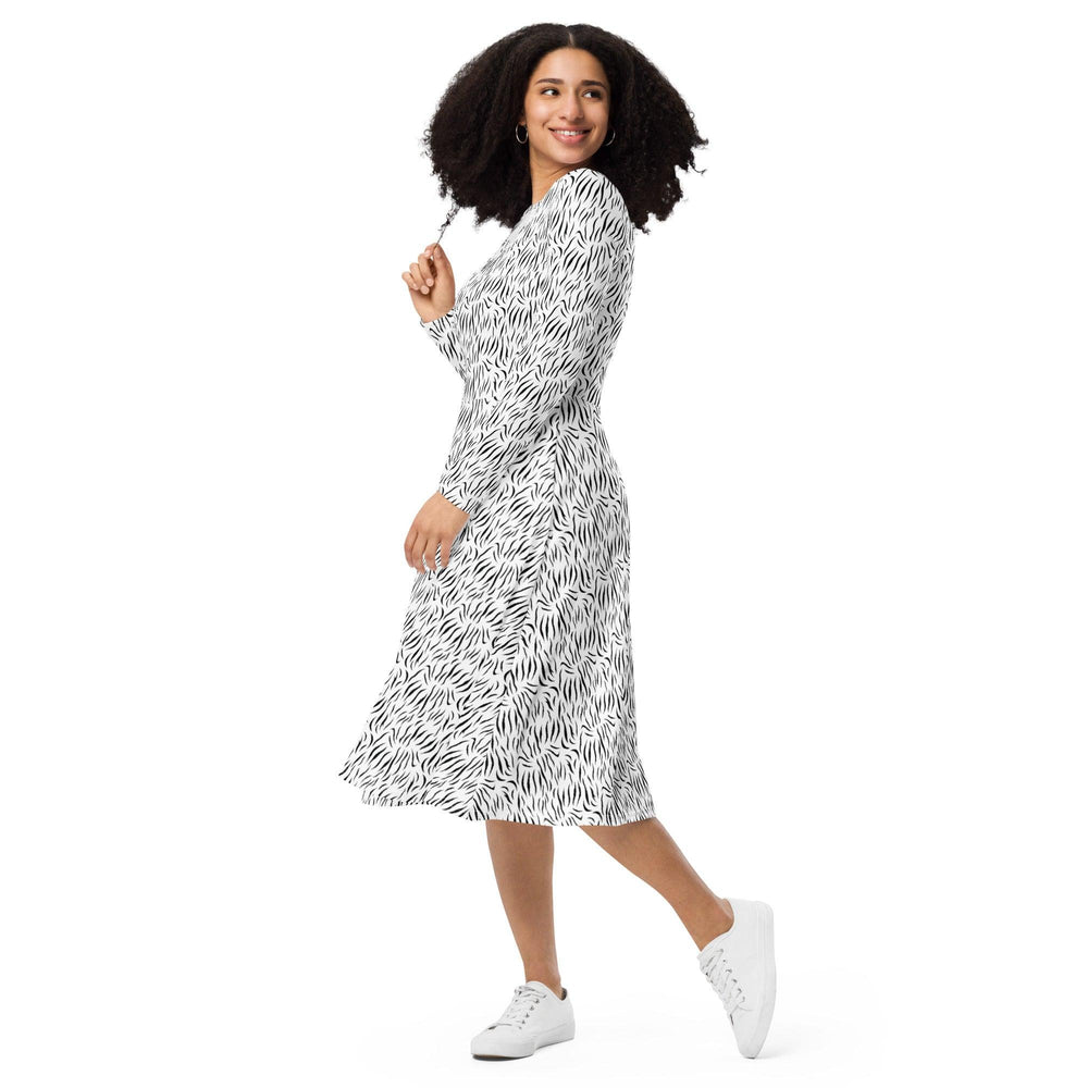 White Tiger Midi Dress - ARTFULANE